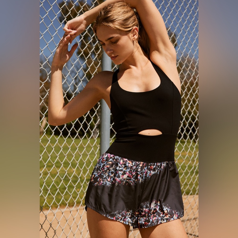 Free People FP Movement XS Printed Rightuous Runsie